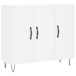 Credenza Bianca 90x34x80 cm in Legno Multistrato