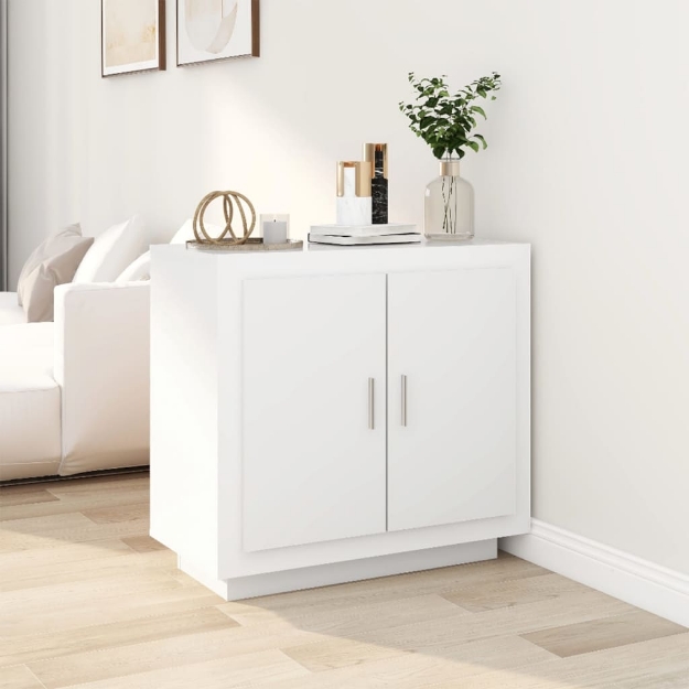 Credenza Bianco 80x40x75 cm in Legno Compensato