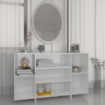 Credenza Bianco Lucido 120x30x75 cm in Truciolato