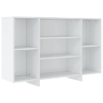 Credenza Bianco Lucido 120x30x75 cm in Truciolato