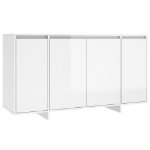 Credenza Bianco Lucido 135x41x75 cm in Truciolato