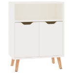 Credenza Bianco Lucido 60x30x72 cm in Legno Multistrato