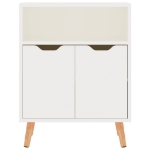 Credenza Bianco Lucido 60x30x72 cm in Legno Multistrato