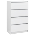 Credenza Bianco Lucido 60x35x98,5 cm in Legno Compensato