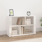 Credenza Bianco Lucido 80x30x54 cm in Legno Multistrato