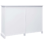 Credenza con 10 Cassetti Bianca 113x30x79 cm in Legno