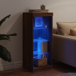 Credenza con Luci LED Rovere Marrone 41x37x100 cm