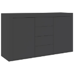 Credenza Grigia 120x36x69 cm in Legno Multistrato