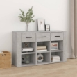 Credenza Grigio Cemento 100x30x59,5 cm in Legno Multistrato
