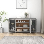 Credenza Grigio Cemento 135x41x75 cm in Truciolato