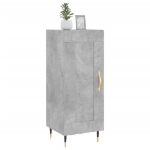 Credenza Grigio Cemento 34,5x34x90 cm in Legno Multistrato