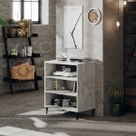 Credenza Grigio Cemento 57x35x70 cm in Legno Multistrato