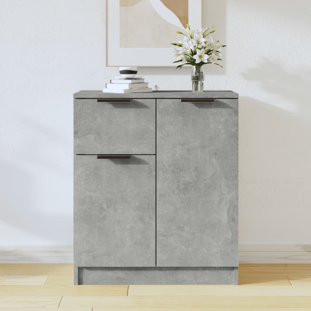 Credenza Grigio Cemento 60x30x70 cm in Legno Multistrato