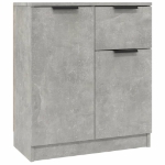 Credenza Grigio Cemento 60x30x70 cm in Legno Multistrato