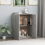 Credenza Grigio Cemento 60x30x75 cm in Legno Multistrato