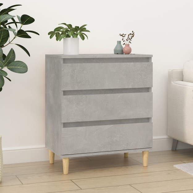 Credenza Grigio Cemento 60x35x70 cm in Legno Multistrato