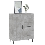Credenza Grigio Cemento 69,5x34x90 cm in Legno Multistrato