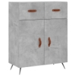 Credenza Grigio Cemento 69,5x34x90 cm in Legno Multistrato