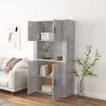 Credenza Grigio Cemento in Legno Multistrato