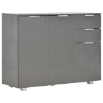 Credenza Grigio Lucido 107x35x80,5 cm