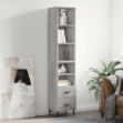 Credenza Grigio Sonoma 34,5x34x180 cm in Legno Multistrato