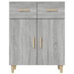 Credenza Grigio Sonoma 69,5x34x89 cm in Legno Multistrato