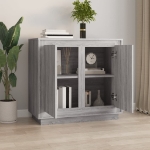 Credenza Grigio Sonoma 80x34x75 cm in Legno Multistrato