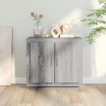 Credenza Grigio Sonoma 80x40x75 cm in Legno Multistrato