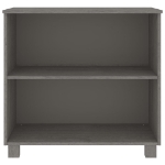 Credenza HAMAR Grigio Chiaro 85x35x80 cm Legno Massello di Pino