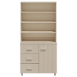 Credenza HAMAR in Legno Massello di Pino Marrone