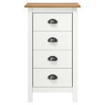 Credenza Hill Range Bianco 46x35x80 cm Legno Massello di Pino