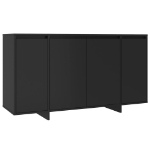 Credenza Nera 135x41x75 cm in Truciolato