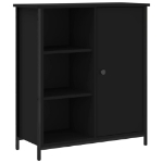 Credenza Nera 70x30x80 cm in Legno Multistrato