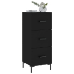Credenza Nero 34,5x34x90 cm in Legno Multistrato