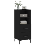 Credenza Nero 34,5x34x90 cm in Legno Multistrato