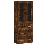 Credenza Rovere Fumo  69,5x34x180 cm in Legno Multistrato