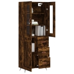 Credenza Rovere Fumo  69,5x34x180 cm in Legno Multistrato