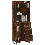 Credenza Rovere Fumo  69,5x34x180 cm in Legno Multistrato