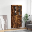 Credenza Rovere Fumo  69,5x34x180 cm in Legno Multistrato