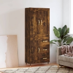 Credenza Rovere Fumo  69,5x34x180 cm in Legno Multistrato