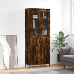 Credenza Rovere Fumo  69,5x34x180 cm in Legno Multistrato