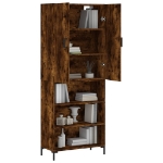 Credenza Rovere Fumo  69,5x34x180 cm in Legno Multistrato