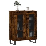 Credenza Rovere Fumo 69,5x34x90 cm in Legno Multistrato