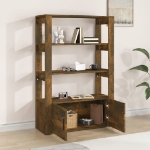 Credenza Rovere Fumo 80x30x119,5 cm in Legno Multistrato