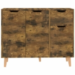 Credenza Rovere Fumo 90x30x72 cm in Legno Multistrato