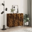 Credenza Rovere Fumo 90x34x80 cm in Legno Multistrato