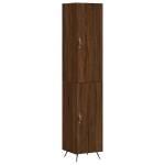 Credenza Rovere Marrone 34,5x34x180 cm in Legno Multistrato