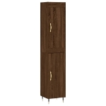 Credenza Rovere Marrone 34,5x34x180 cm in Legno Multistrato