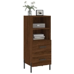 Credenza Rovere Marrone 34,5x34x90 cm in Legno Multistrato