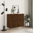 Credenza Rovere Marrone 90x34x80 cm in Legno Multistrato